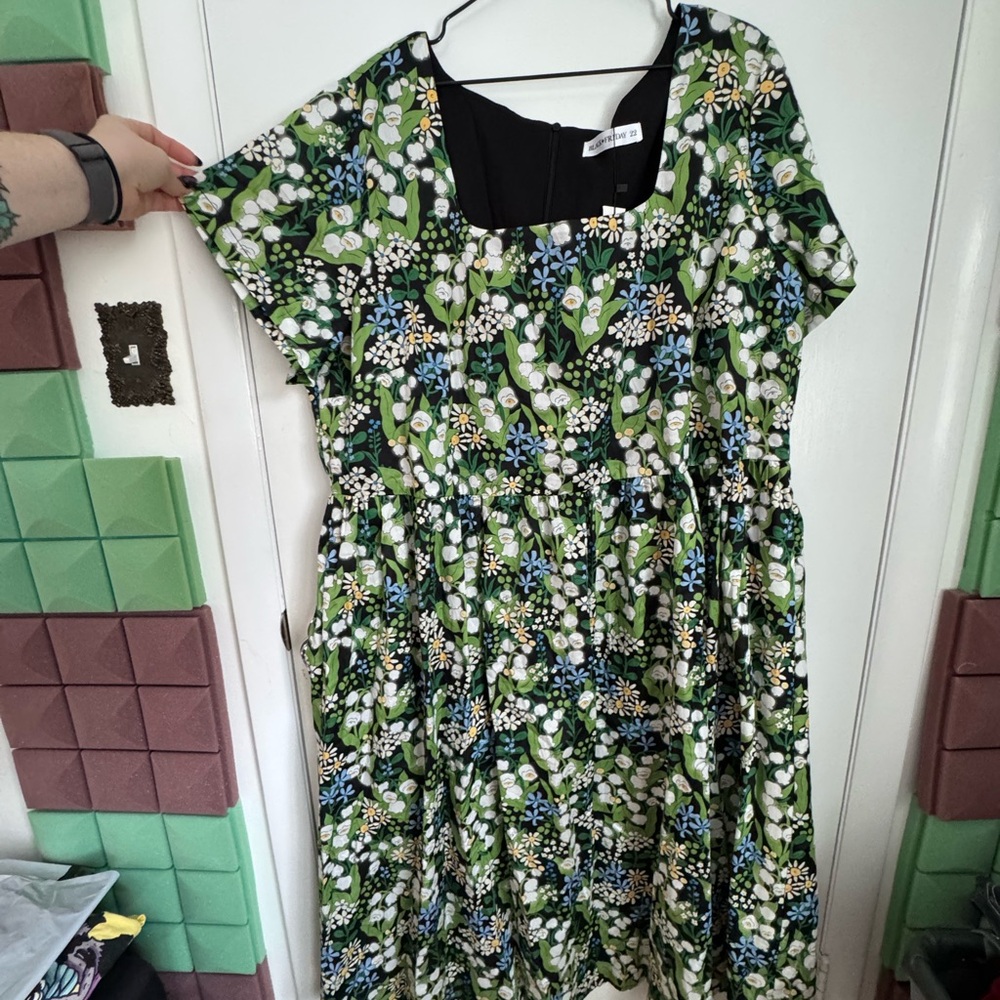 Floral Green Midi Dress